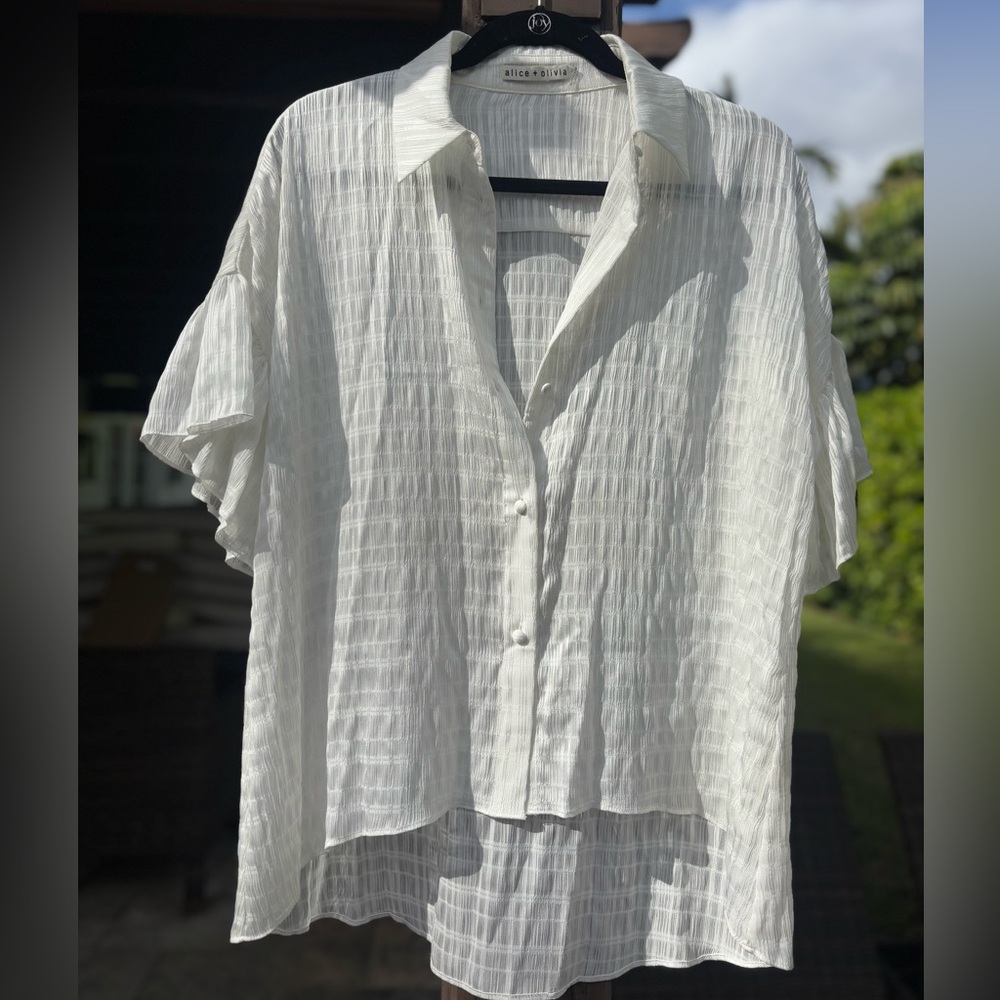Alice + Olivia White Shirt
